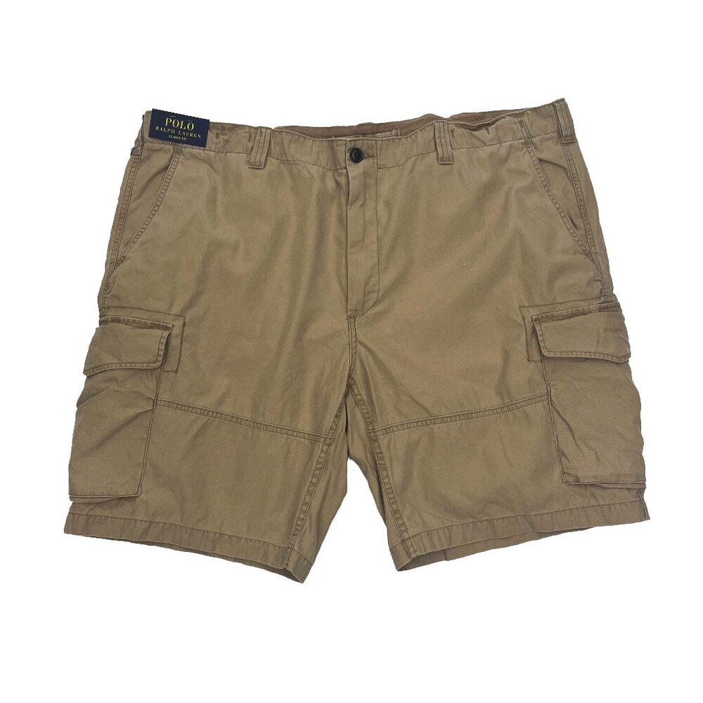Polo Ralph Lauren Khaki Chino Cargo Shorts NWT New Mens 48 B 48B Big